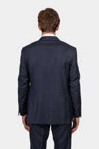 CANALI | Super 150 Check Suit | Navy