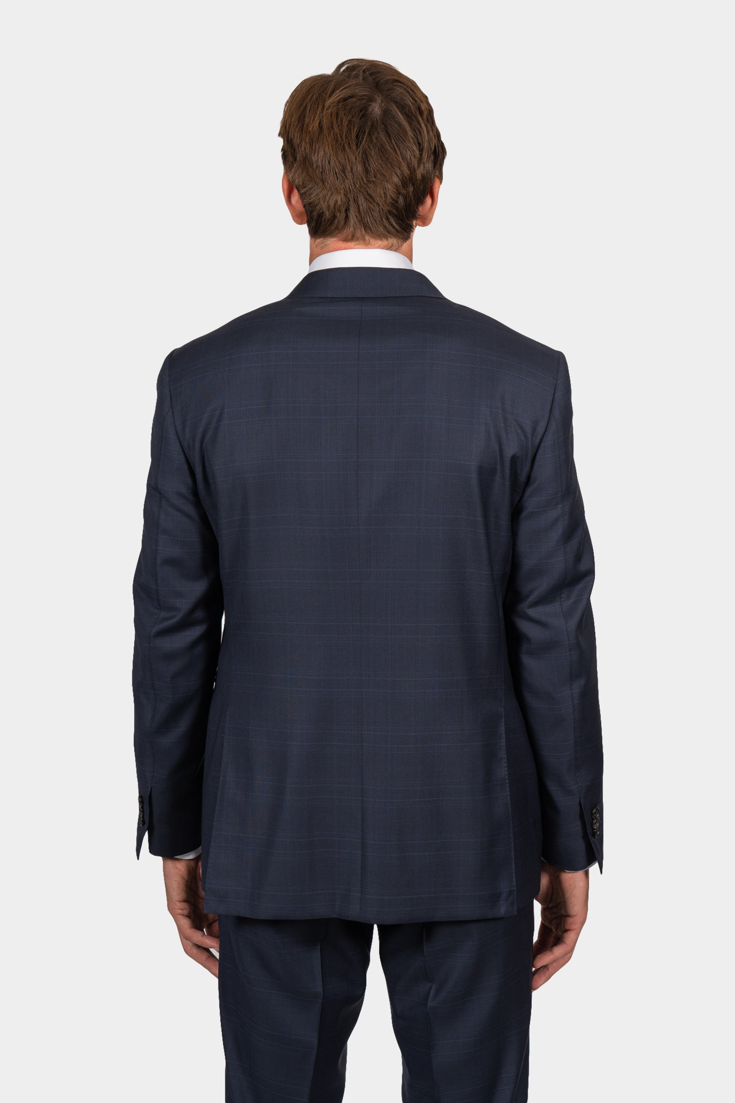 CANALI | Super 150 Check Suit | Navy