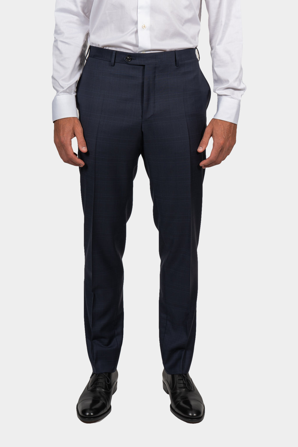 CANALI | Super 150 Check Suit | Navy