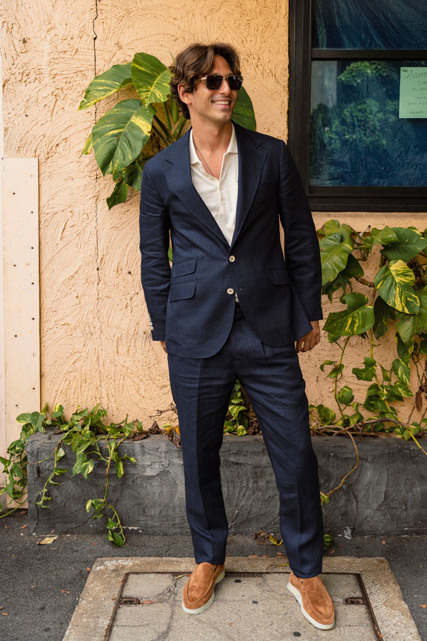 BRUNELLO CUCINELLI | Linen Suit | Navy