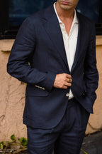 BRUNELLO CUCINELLI | Linen Suit | Navy