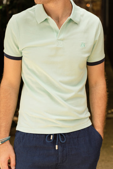 VILEBREQUIN | Polo With Contrast Trims | Mint Green