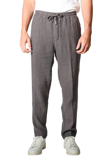 ALTEA Dark Grey Linen Trousers