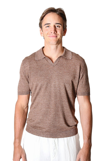 ALTEA Chocolate V-Neck Polo