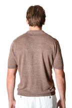 ALTEA | V-Neck Polo | Chocolate
