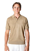 ALTEA | Striped Polo | Dried-Moss