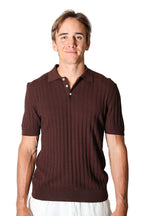 ALTEA | Knitted Polo | Chocolate