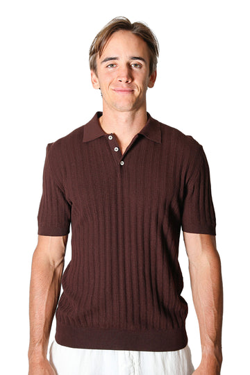 ALTEA Chocolate Knitted Polo