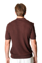 ALTEA | Knitted Polo | Chocolate