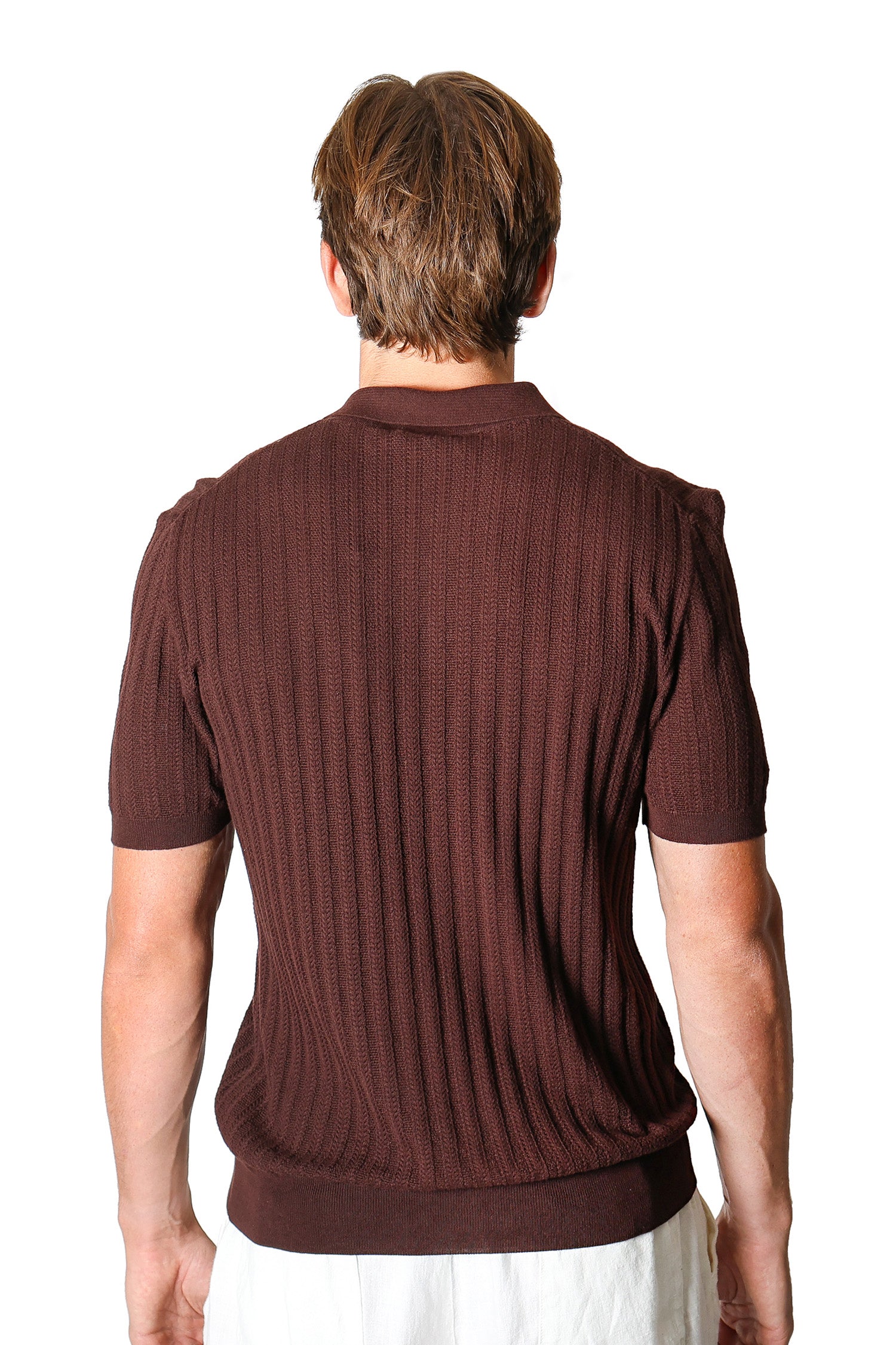 ALTEA | Knitted Polo | Chocolate