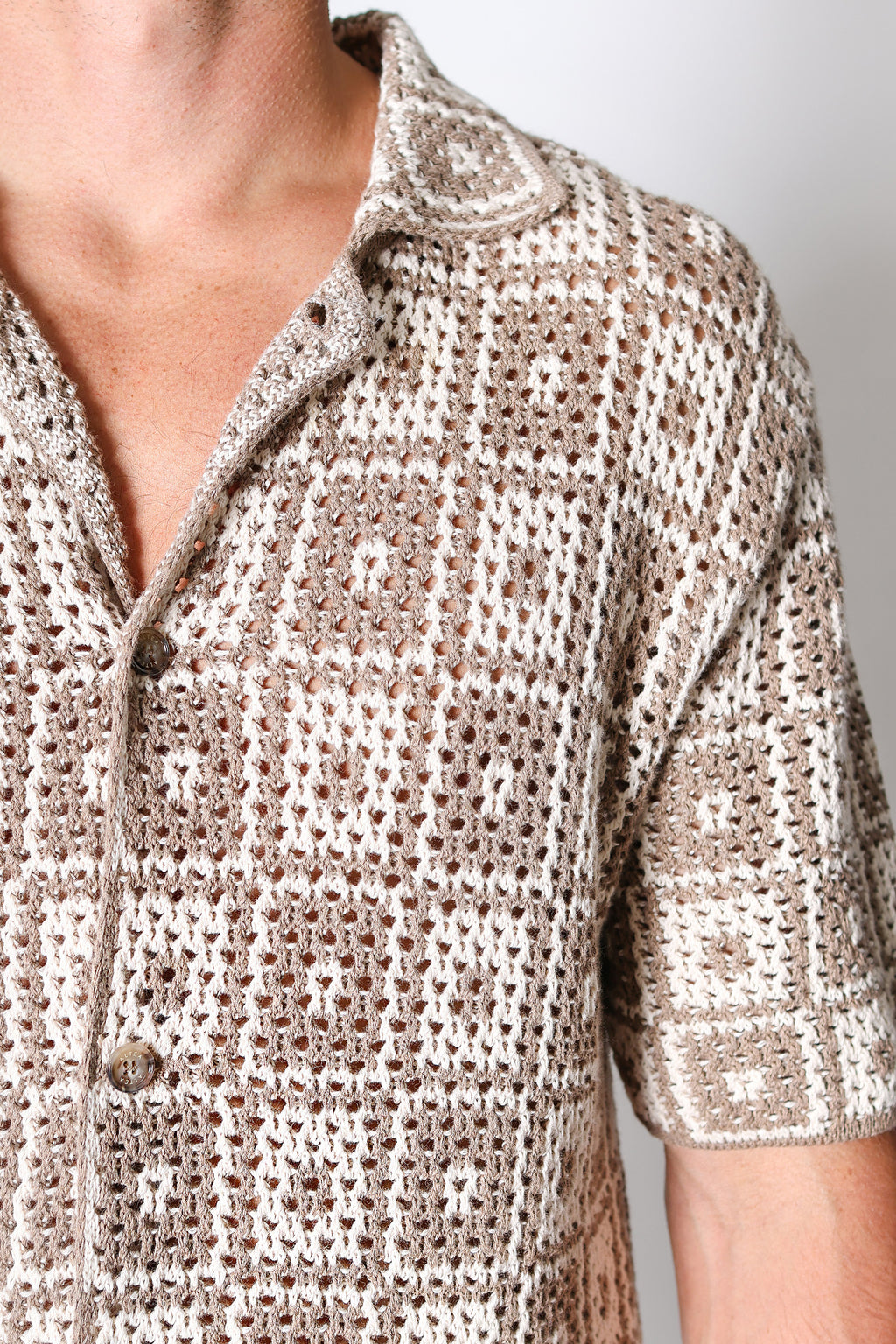 ALTEA | Crochet Shirt | Brown