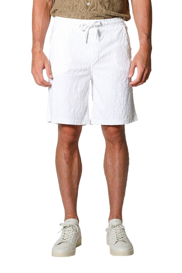 ALTEA White Terry Patterned Shorts