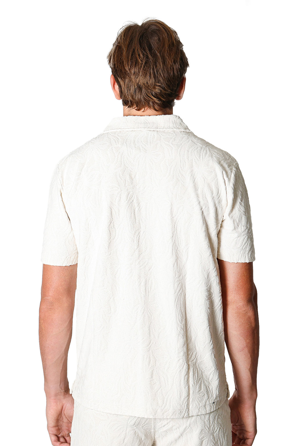 ALTEA | Terry Patterned Shirt | Bone