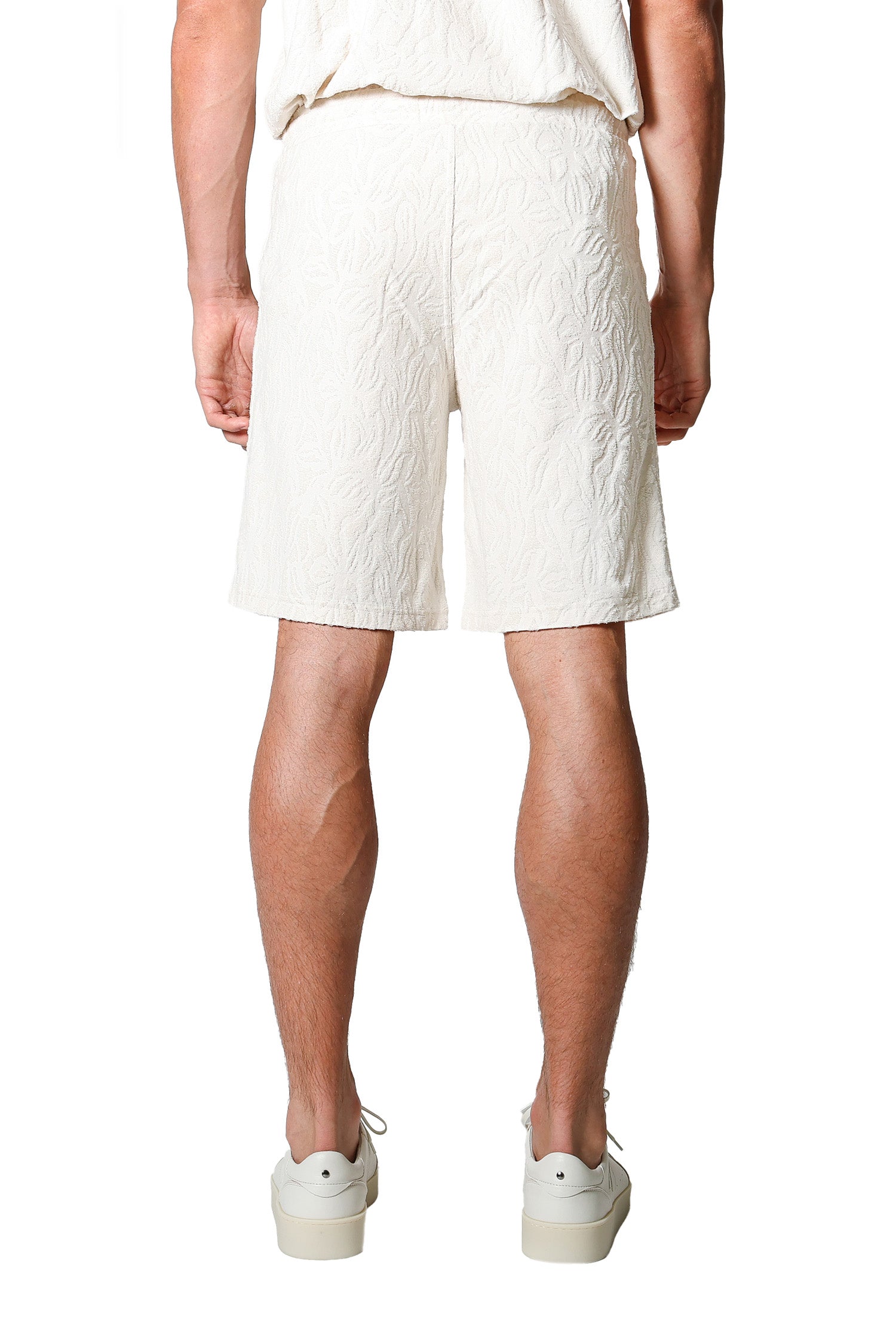 ALTEA | Terry Patterned Shorts | Bone
