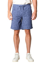 ALTEA | Terry Patterned Shorts | Dark Blue
