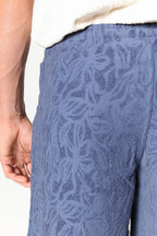 ALTEA | Terry Patterned Shorts | Dark Blue