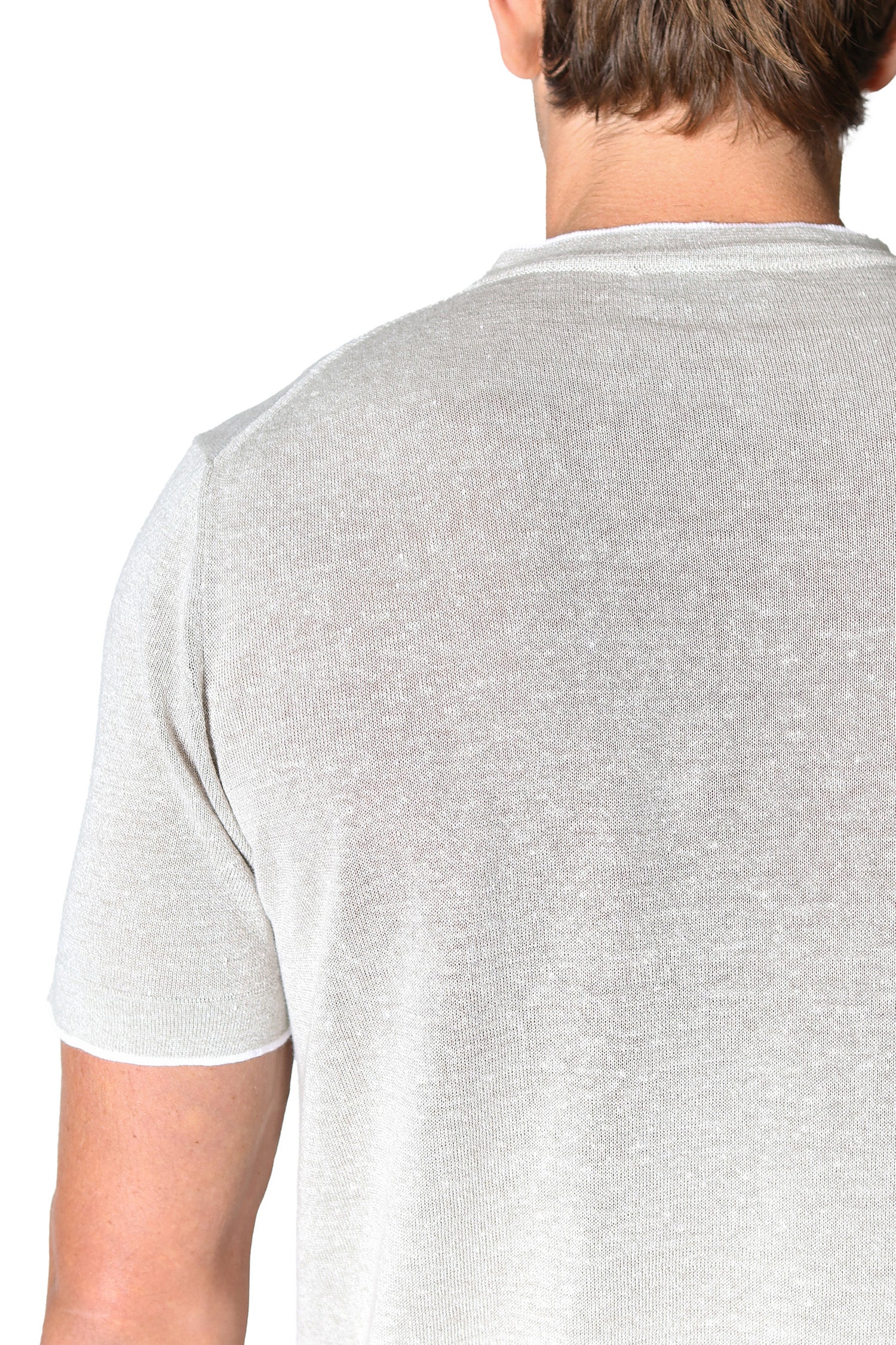 PINI PARMA | Knitted Crew Neck Tee | Sand