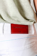TRAMAROSSA | Denim Leonardo Jeans With Blue Stitch | White