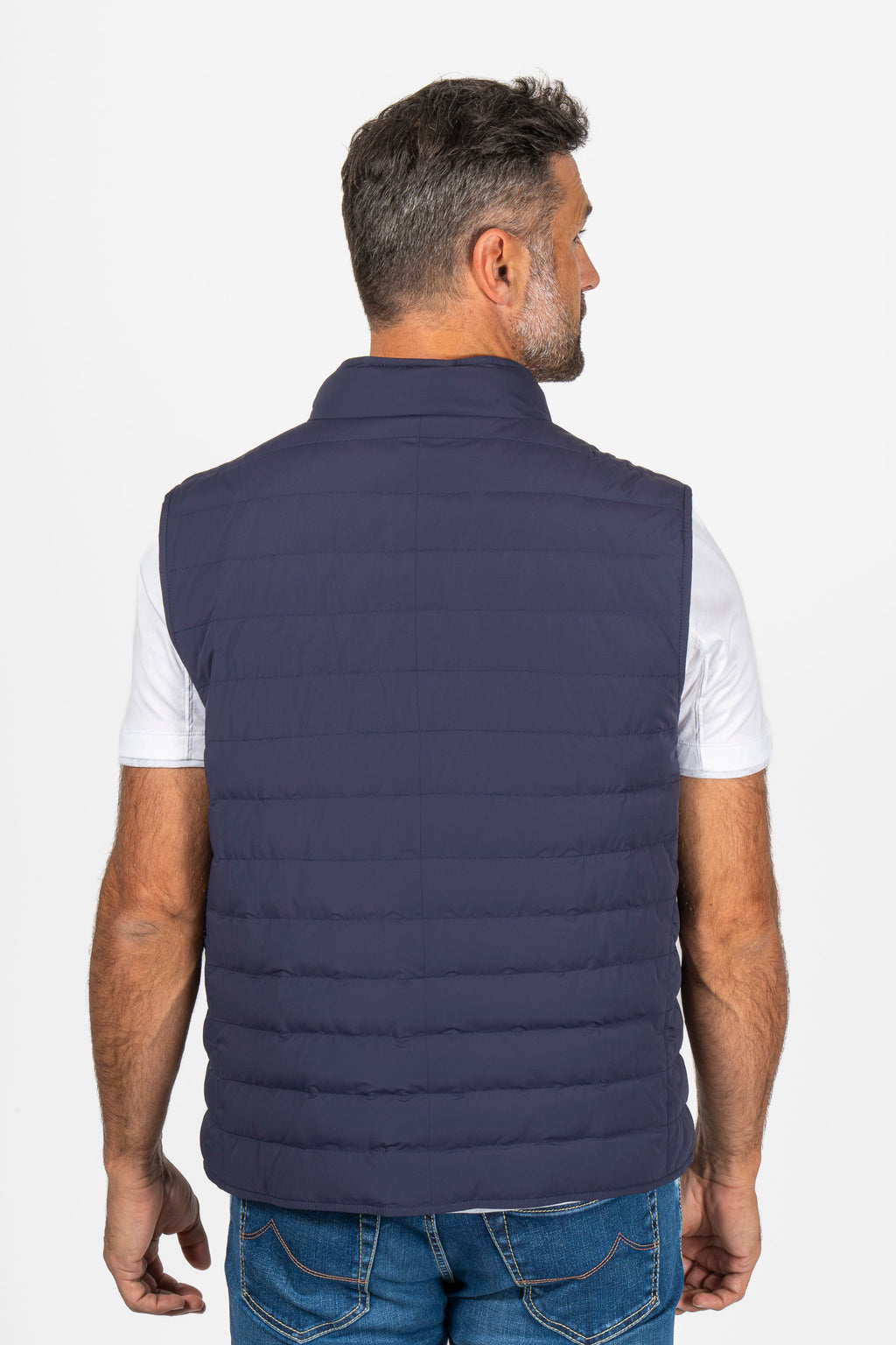 BRUNELLO CUCINELLI | Button Front Gilet | Dark Blue
