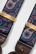 ALBERT THURSTON | Large Paisley 2-In-1 Braces | Navy & Red