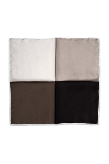 ASCOT Brown 4-Tone Pocket Square