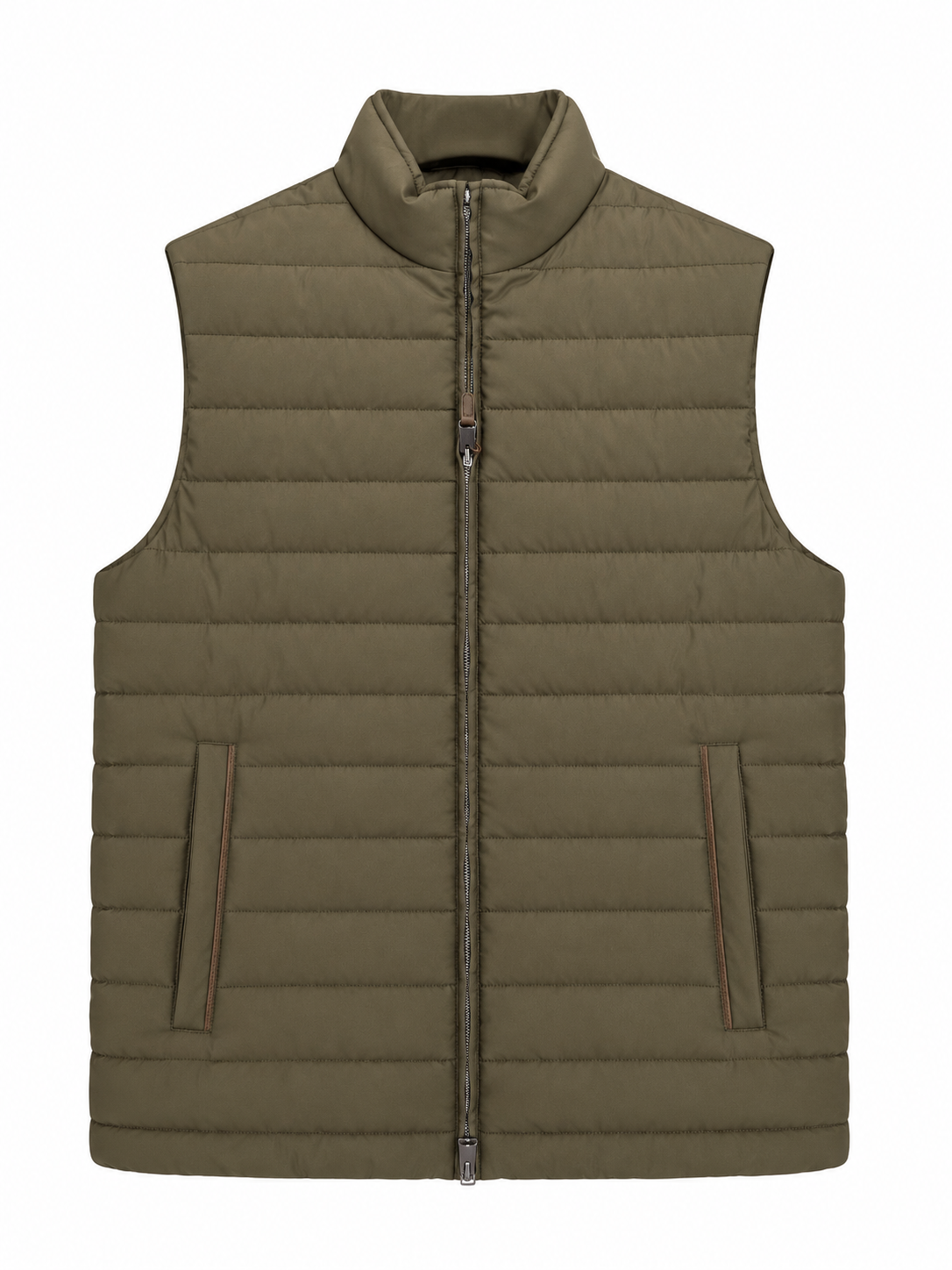 CANALI | Zipped Gilet | Forest
