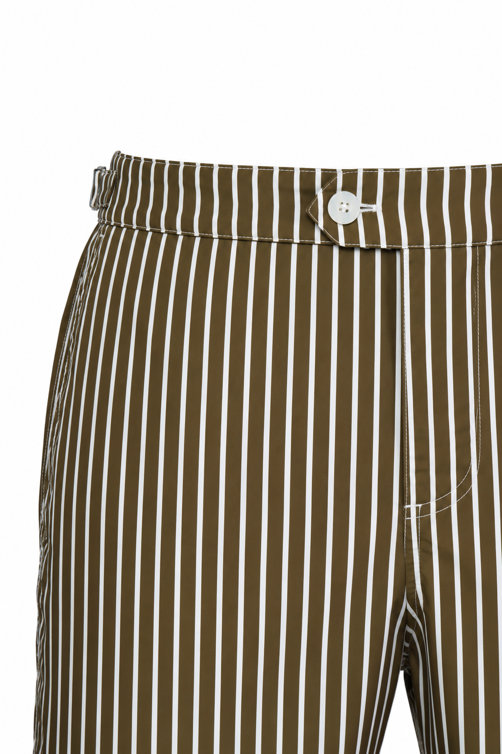 FEDELI | Daniel Striped Swim Shorts | Khaki