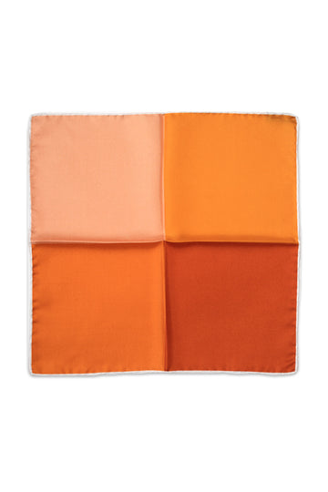 ASCOT Orange 4-Tone Pocket Square