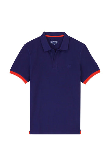 VILEBREQUIN Navy Polo With Contrast Trims
