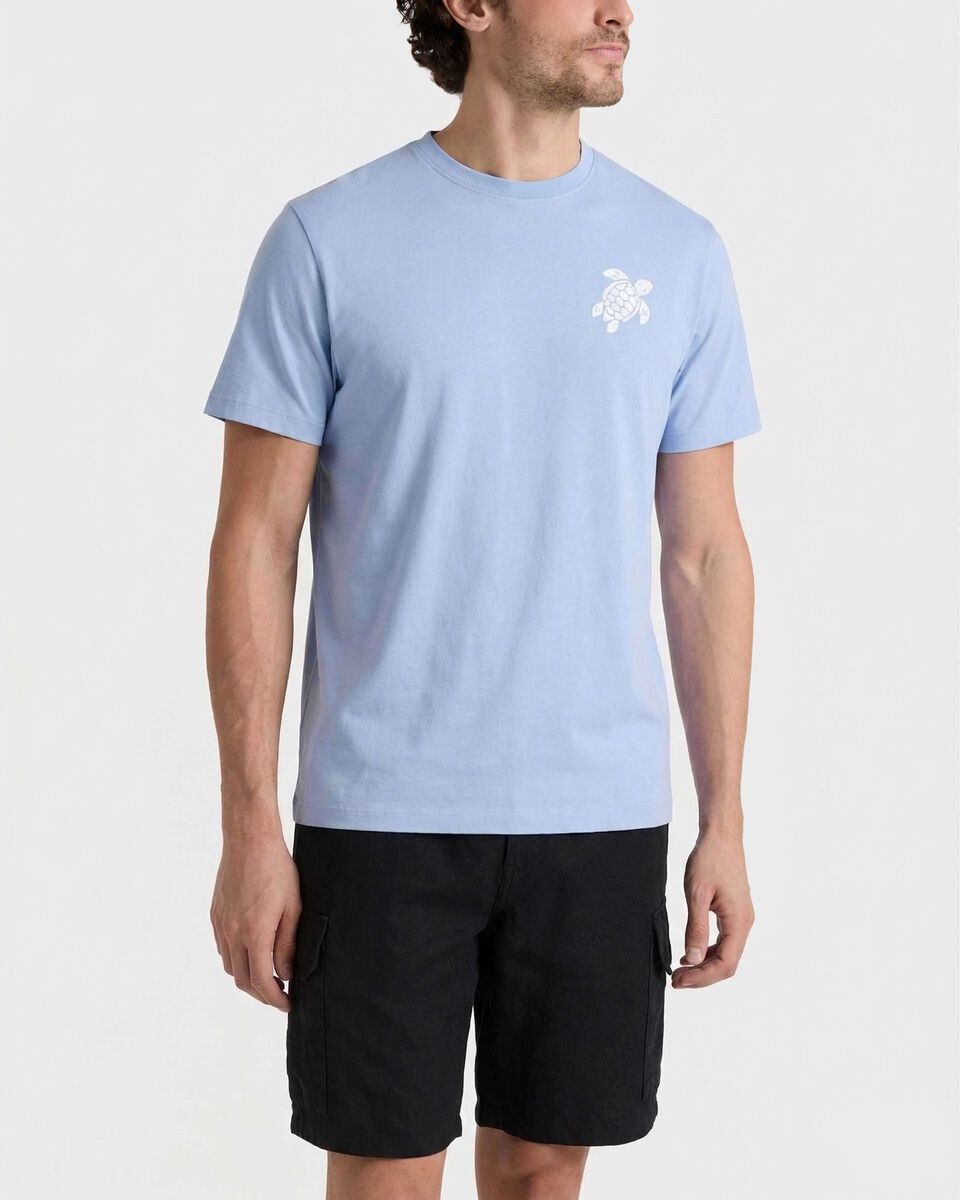 VILEBREQUIN | T-Shirt With Turtle Motif | Blue Sky
