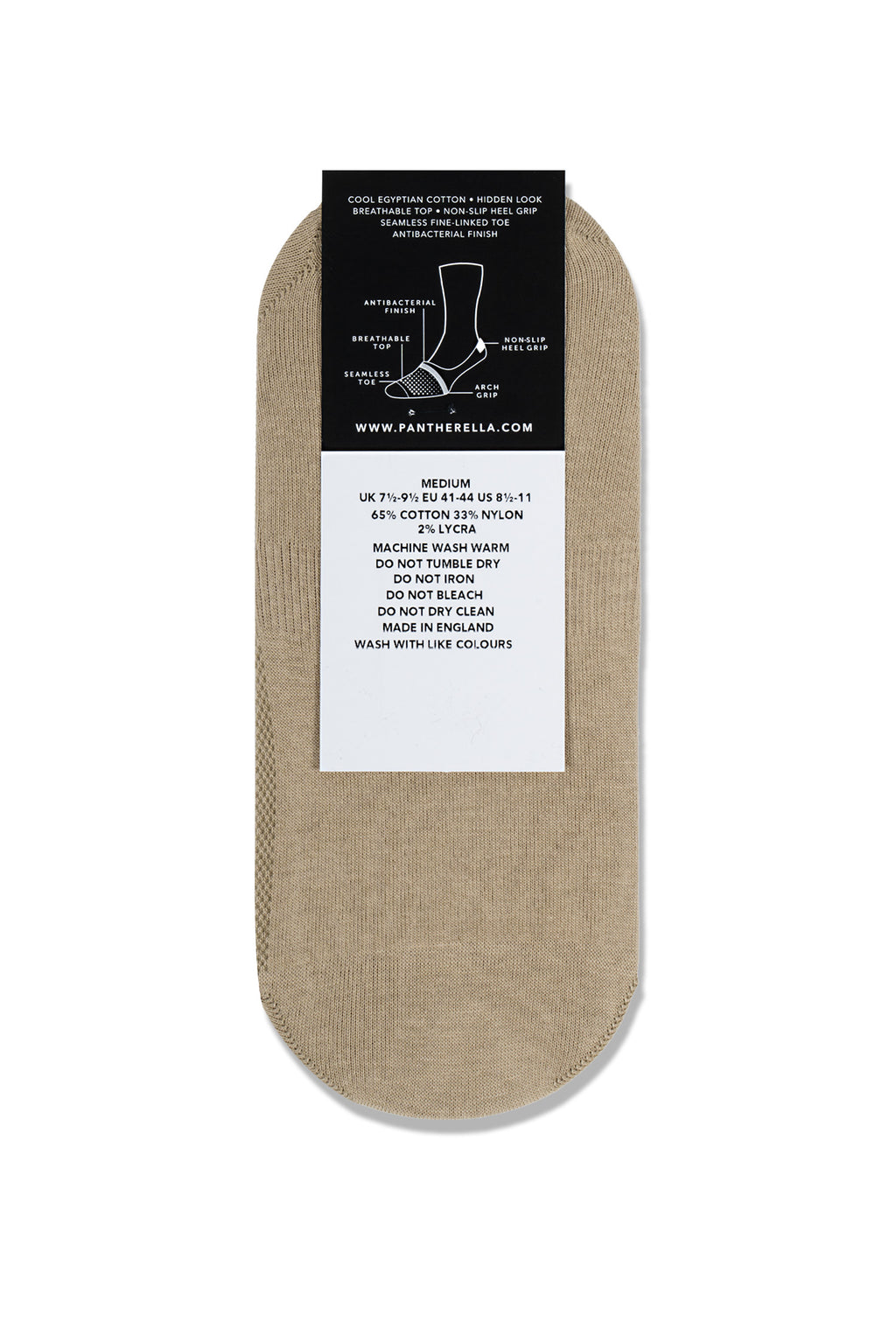 PANTHERELLA | Invisible Socks | Light Khaki