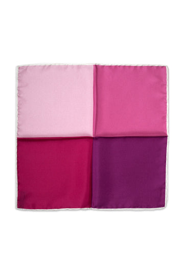 ASCOT Pink 4-Tone Pocket Square