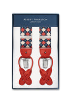 ALBERT THURSTON | Argyle 2-In-1 Braces | Red & Navy