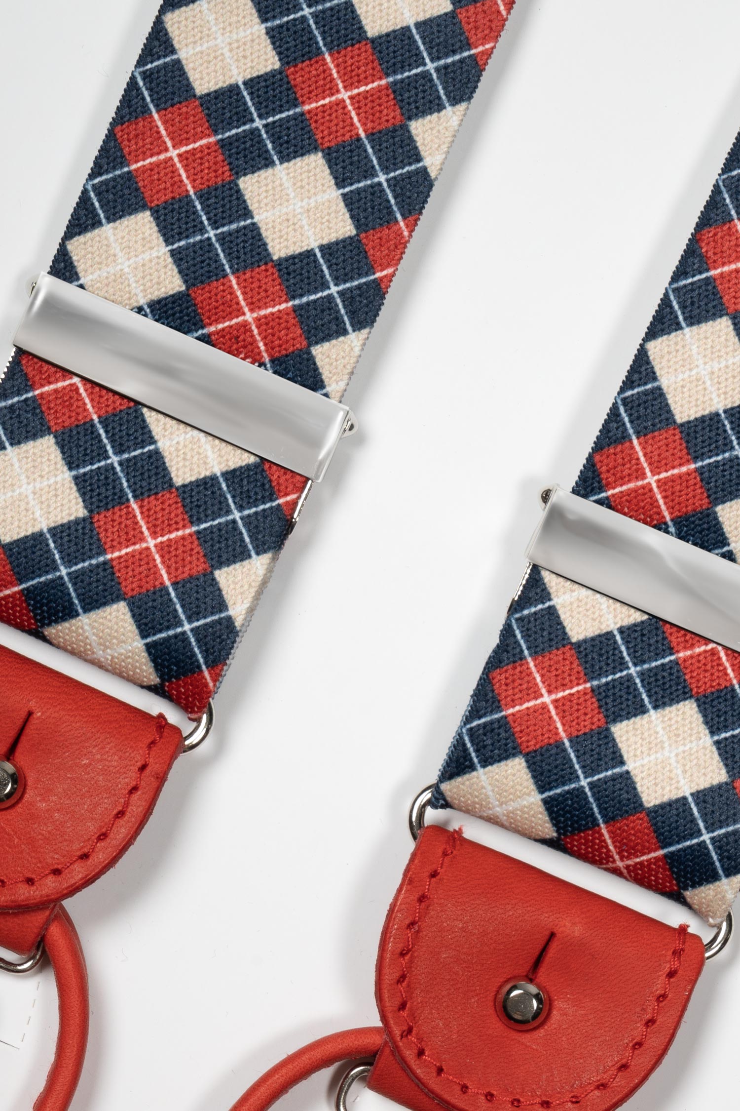 ALBERT THURSTON | Argyle 2-In-1 Braces | Red & Navy