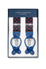 ALBERT THURSTON | Red Polka Dot 2-In-1 Braces | Navy