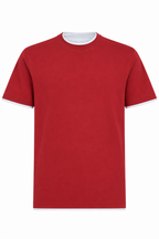 BRUNELLO CUCINELLI | Regular Fit T-Shirt With Trims | Burgundy