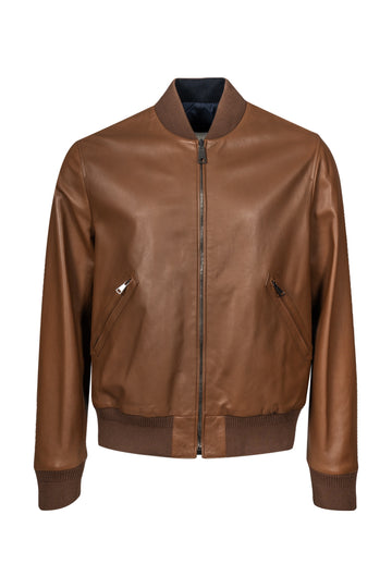 CANALI Brown Reversible Bomber Jacket