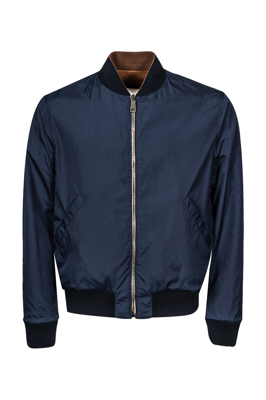 CANALI Brown Reversible Bomber Jacket - Main Image