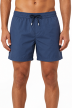 FEDELI | Madeira Plain Swim Shorts | Navy