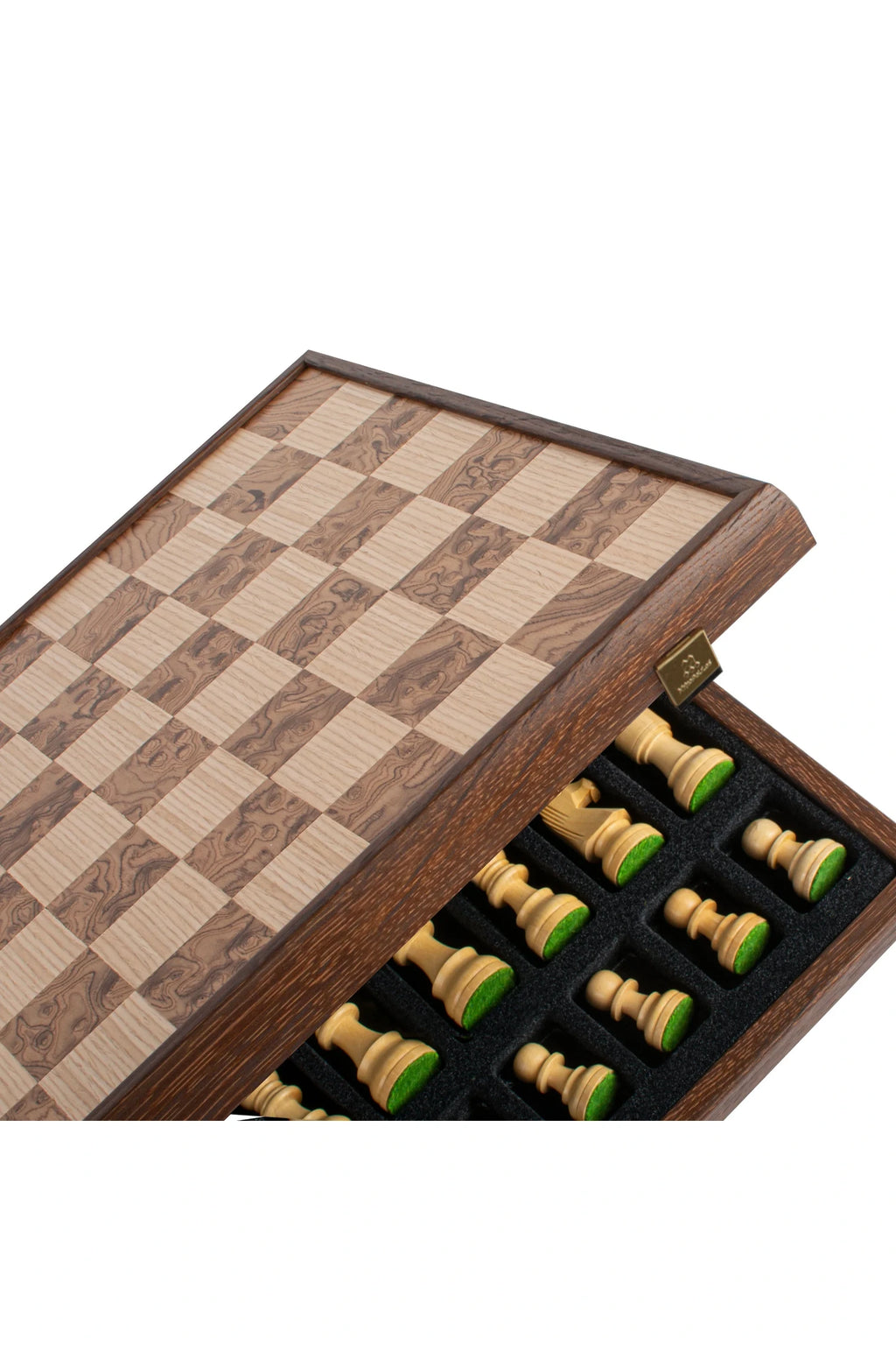 MANOPOULOS | Medium Chess Set 35x35cm | Walnut Burl