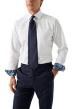 ETON | Shirt With Navy Buttons | White