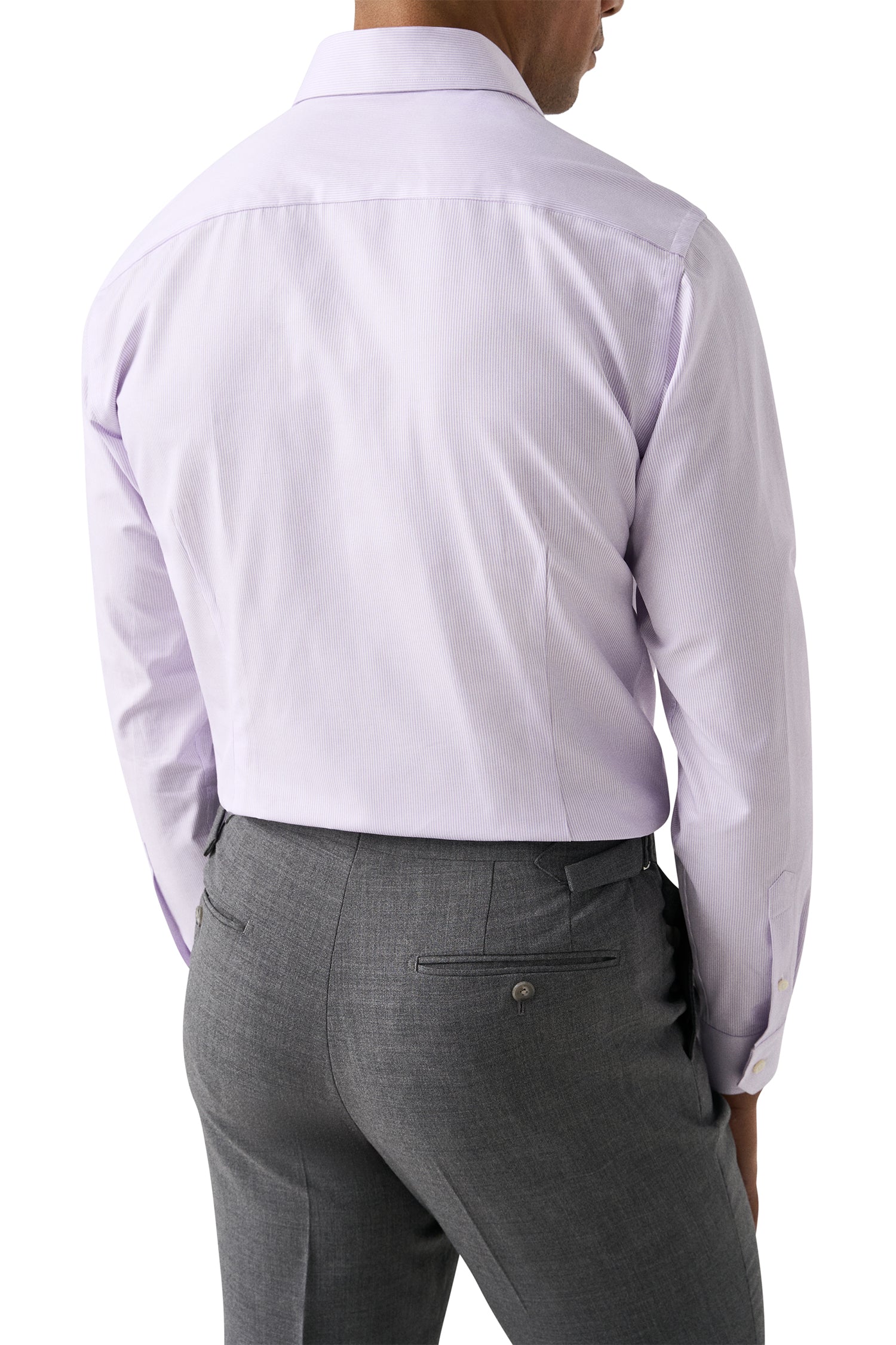 ETON | Twill Stripe Shirt | Purple