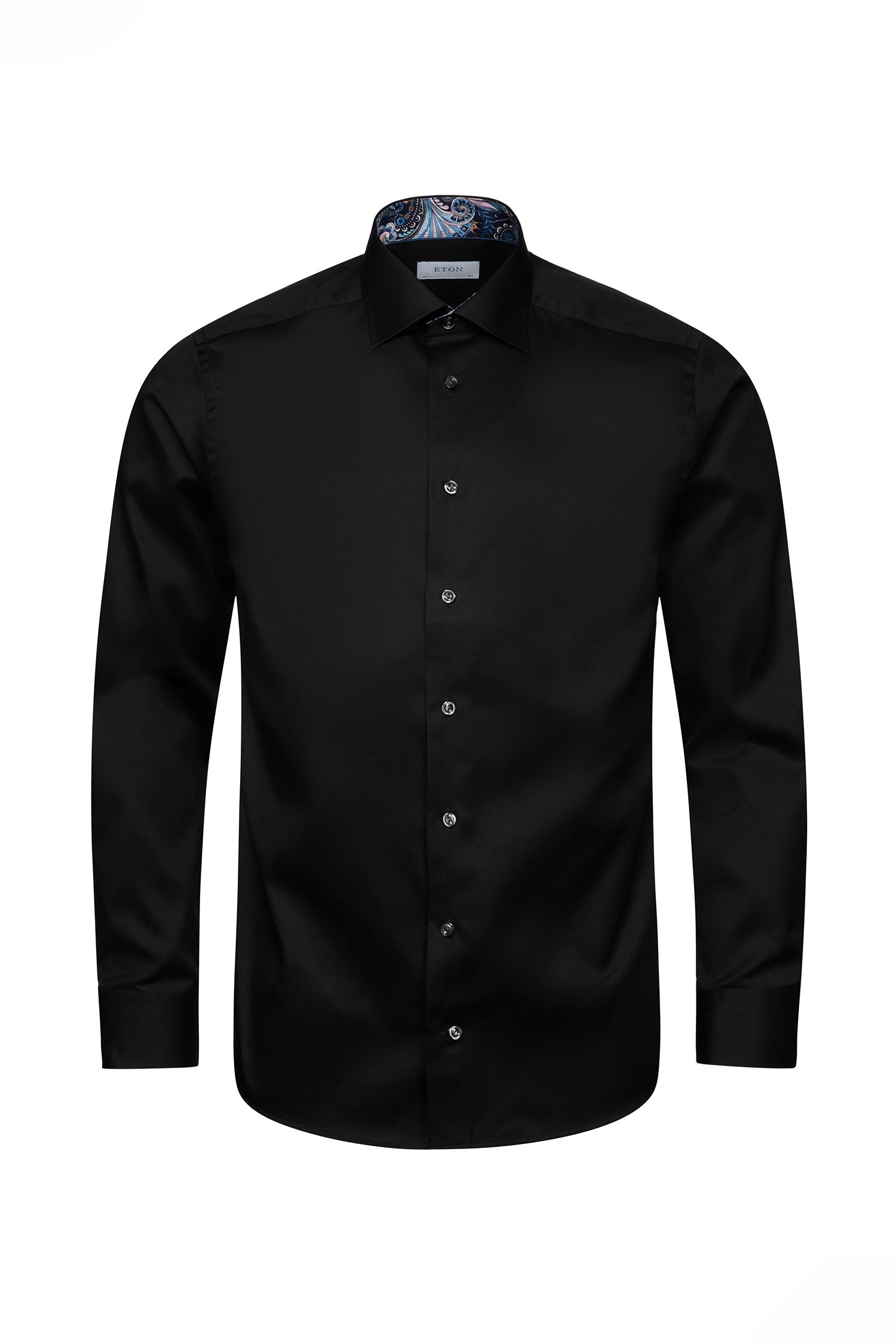 ETON | Shirt With Grey Buttons | Black