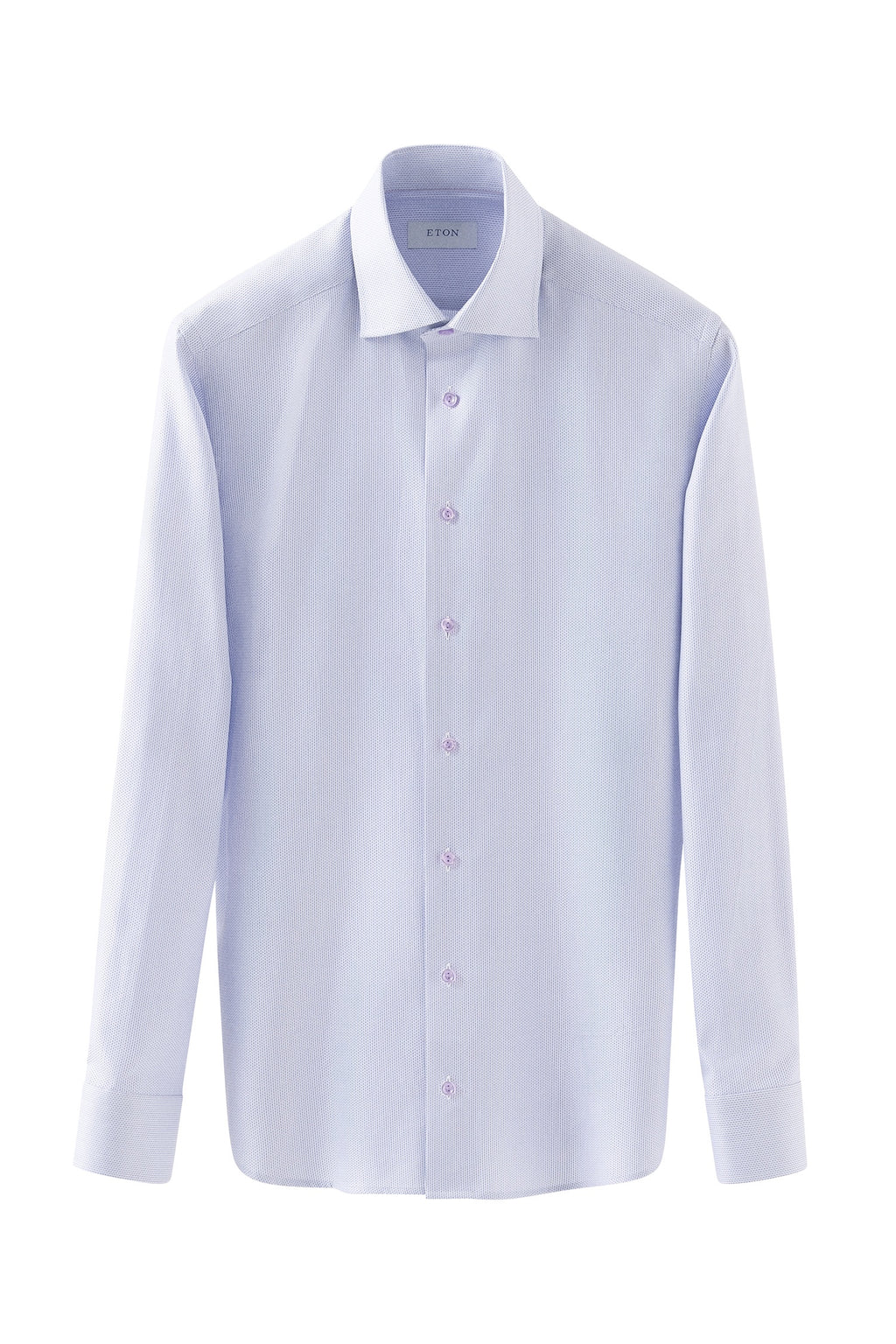 ETON | Herringbone Striped Shirt | Purple