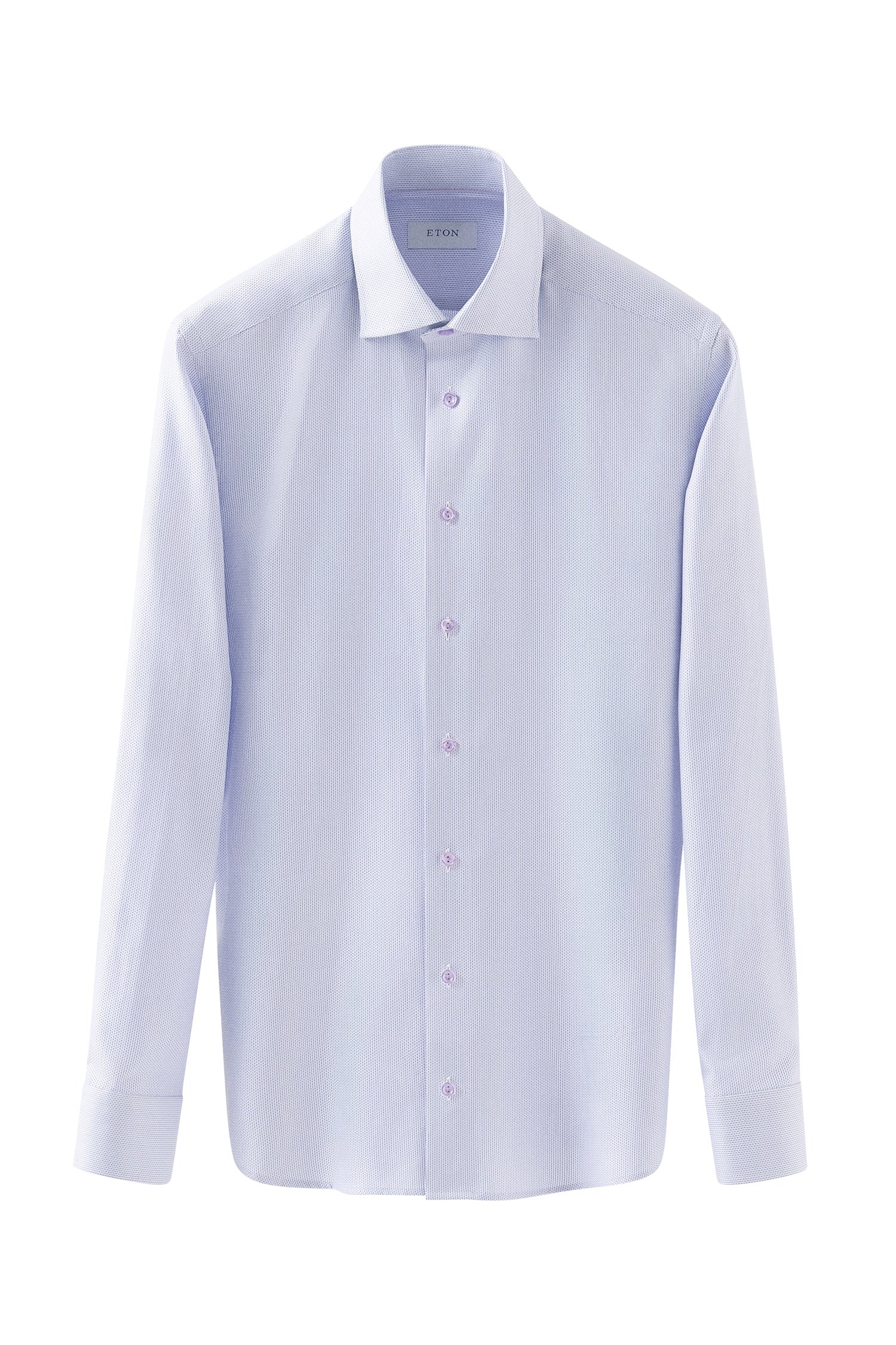 ETON | Herringbone Striped Shirt | Purple