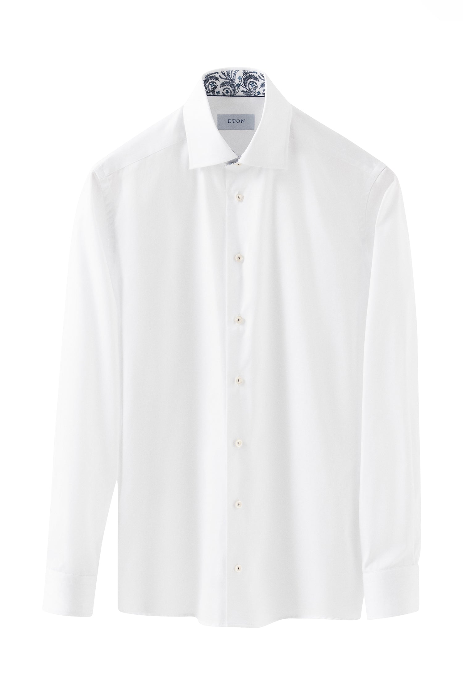 ETON | Shirt With Ferns & Clubs Inner | White