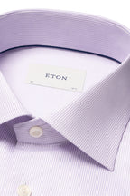 ETON | Twill Stripe Shirt | Purple
