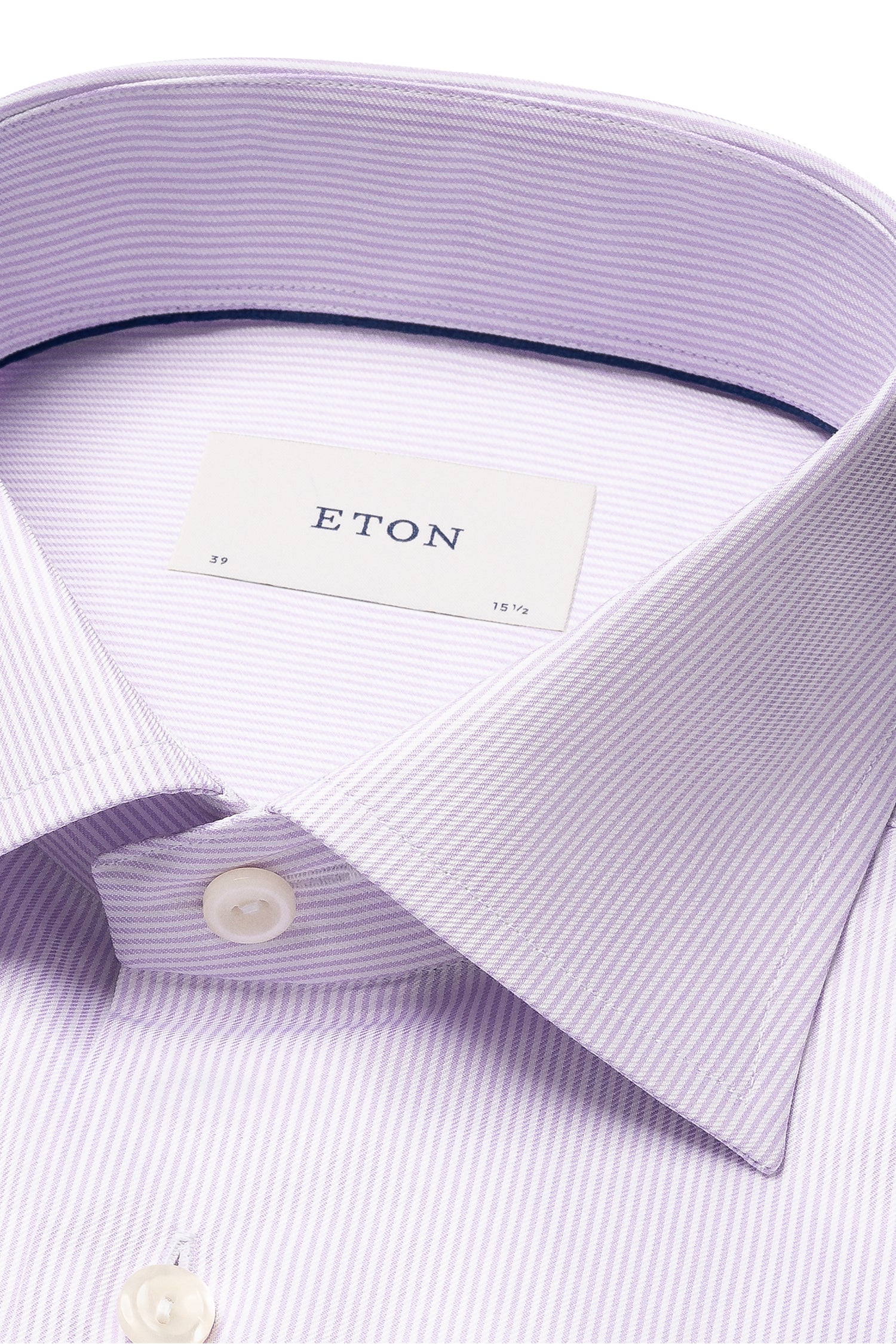 ETON | Twill Stripe Shirt | Purple