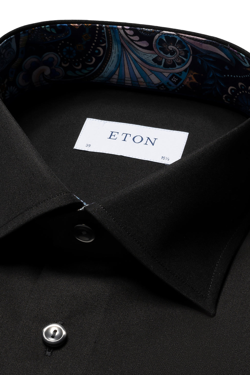 ETON | Shirt With Grey Buttons | Black