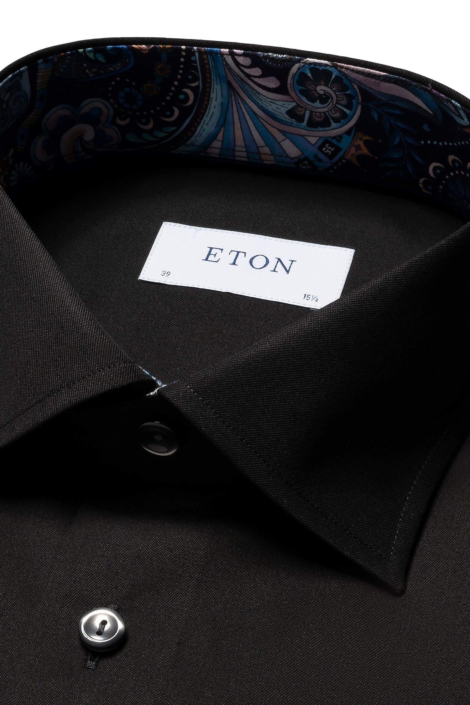 ETON | Shirt With Grey Buttons | Black